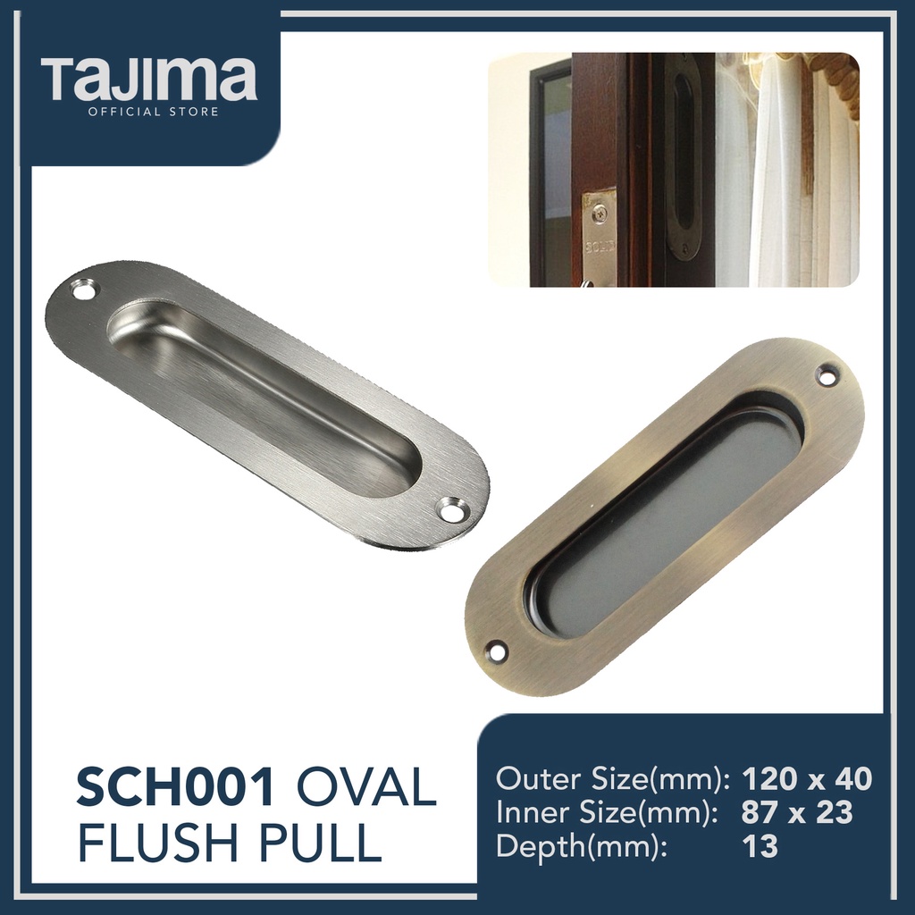 Oval Modern Flush Handle For Sliding Door (1 pc) Shopee Philippines