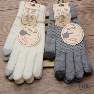 <firefly> knitted Winter  Warm Wool Gloves Touch Screen Gloves Man Women Winter Gloves #1