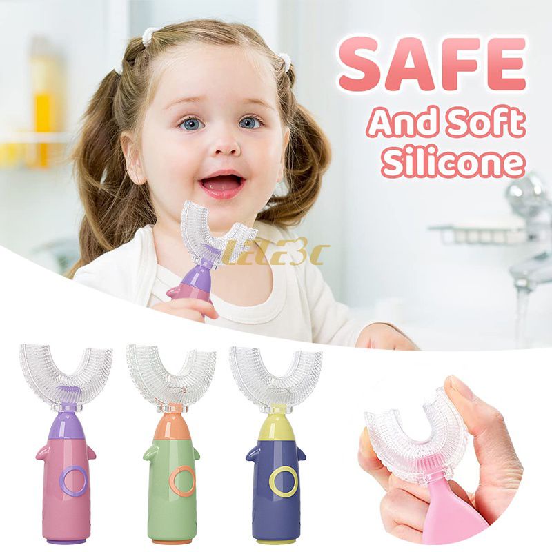 U Shaped Baby Toothbrushes Soft Silicone Heads Teeth Oral Hygiene Cleaning Tool for Boys and