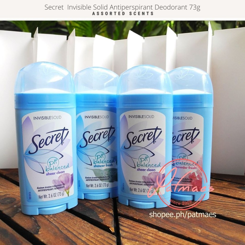 Secret Antiperspirant Deodorant 73G Invisible Solid (sold per piece) Shopee Philippines