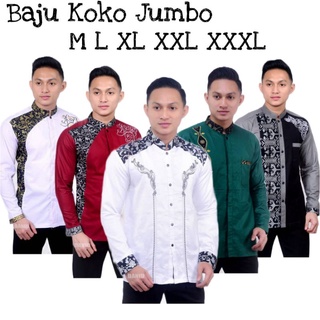 PRIA Koko Shirt Men Embroidery Batik Long Sleeve Jumbo Size Adult XXL XXXL