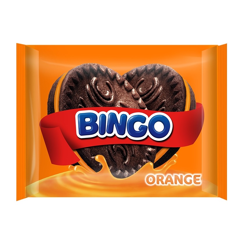 Bingo Cookie Sandwich Orange Filled Choco 10 Packs 28g Shopee Philippines