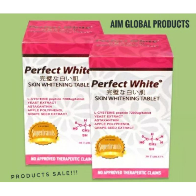 【Philippine cod】 Perfect White Skin whitening tablet (2 bottle) 100% Legit Aim global products #9