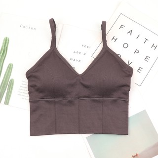 cropped cami with built in bra