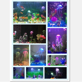 Glowing Luminous Artificial Jellyfish Aquarium Decor Fish Tank Ornament #9