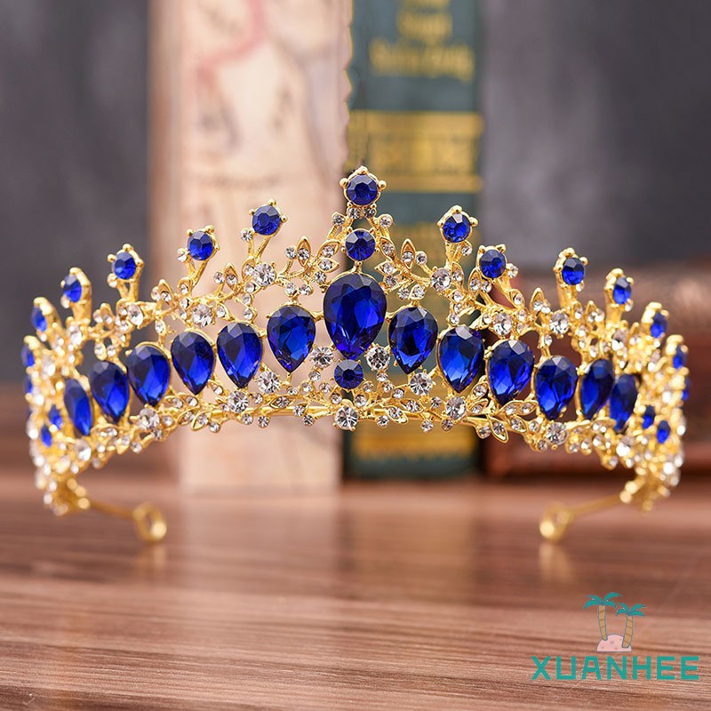 Large Rhinestone Crowns Tiaras For Women Wedding Bridal Pageant Hair Accessories