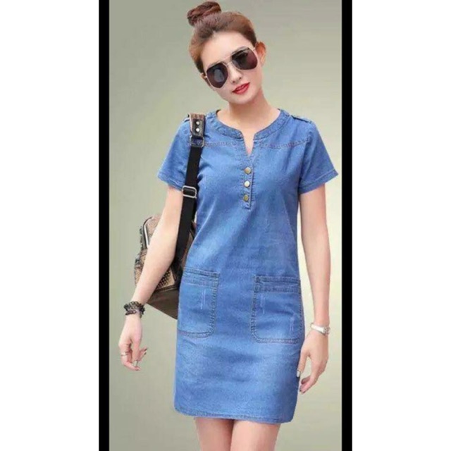 denim dress shopee