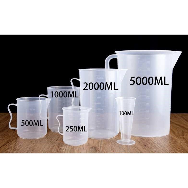 Measure Cup 100ml 250m 1000ml 2000ml 3000ml 5000ml Frosted For water ...