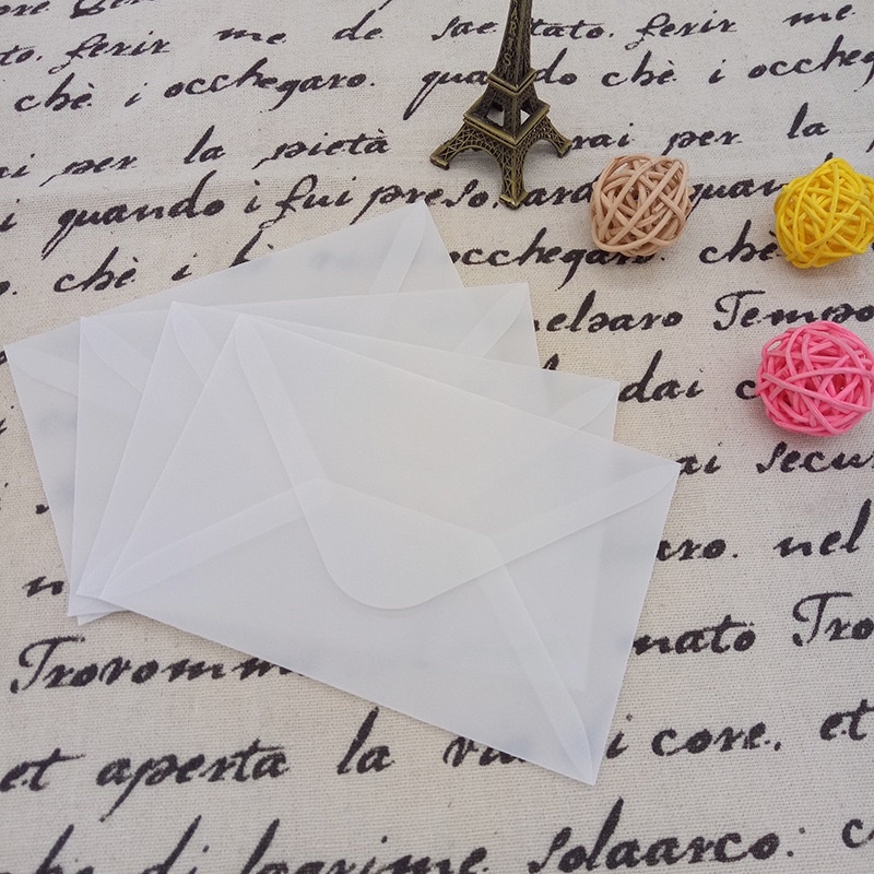 1pc Tansparent Envelope Gift Envelope Acid Paper Envelopes for Gift
