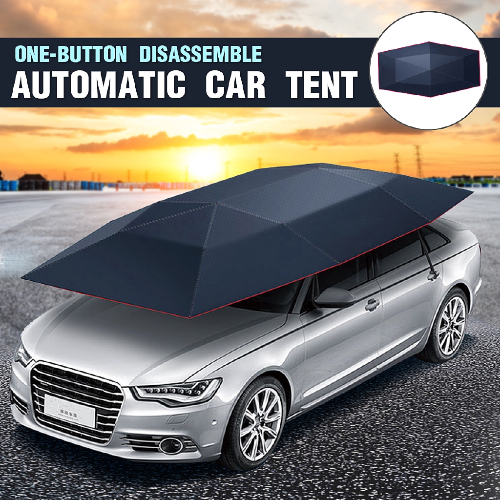 Automatic Remote Control Car Umbrella Tent Sun Shade Awning Shelter Cover SUV Truck Sun Shade