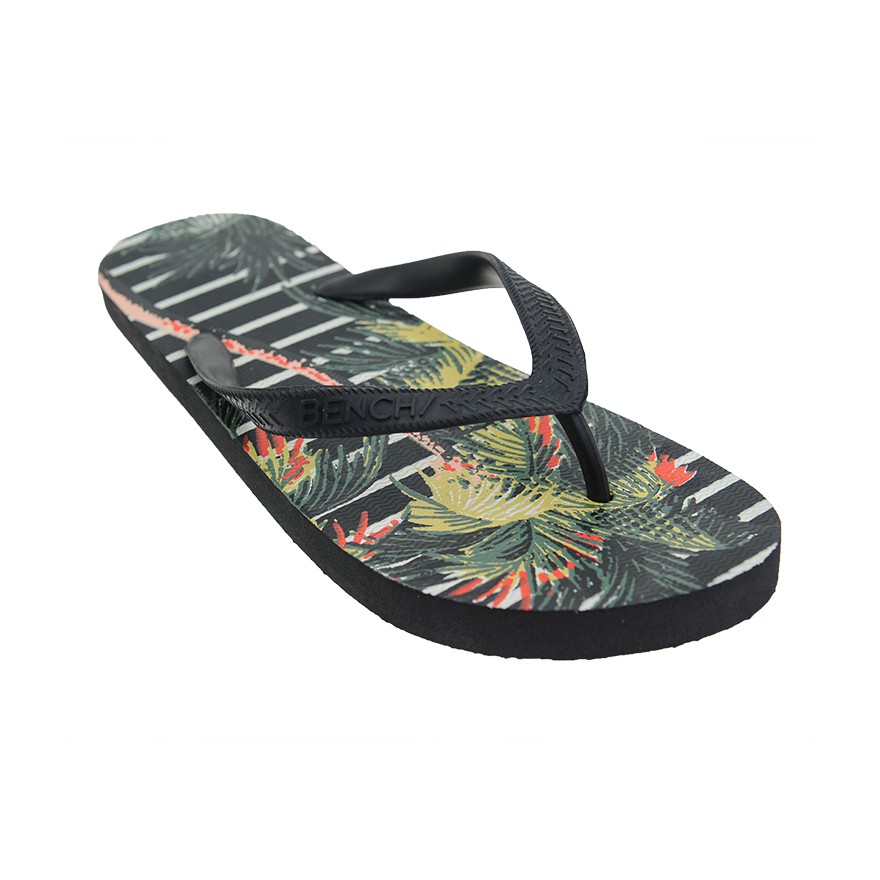 BENCH/ Printed Rubber Slippers - Black | Shopee Philippines