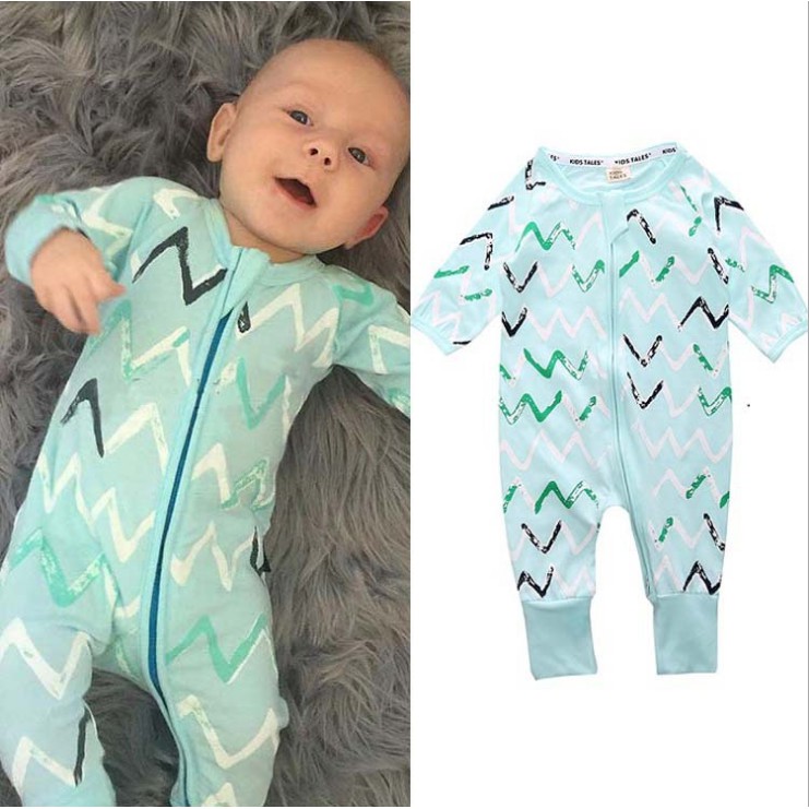 double zipper onesie baby