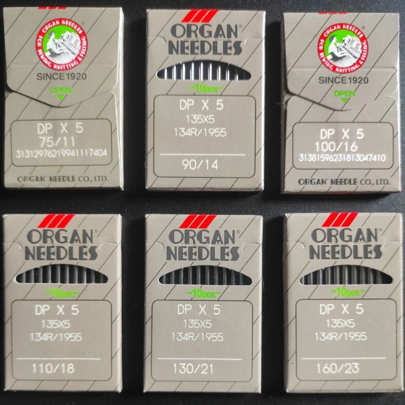 Original Organ Dp Dpx5 dp x 5 BIGHOLE 11 14 16 18 21 23 needle needles for sewing machine