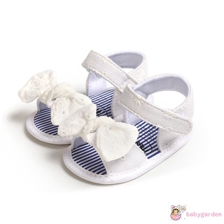 (Babygarden)-Baby Girl’s Cotton Shoes and 2Pcs Headband Floral Stripe Soft Sole Sandals #5