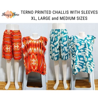 UPDATED PRINTS XL, LARGE and MEDIUM sizes butterfly sleeves terno shorts Spun Rayon Challis pambahay