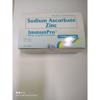 Immunpro Sodium Ascorbate Zinc 100 tablets, 1 box with sealed