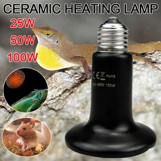 Pet Heating Light Bulb Infrared Black Ceramic Emitter Heat Lamp Bulb For Reptile Animals Heater