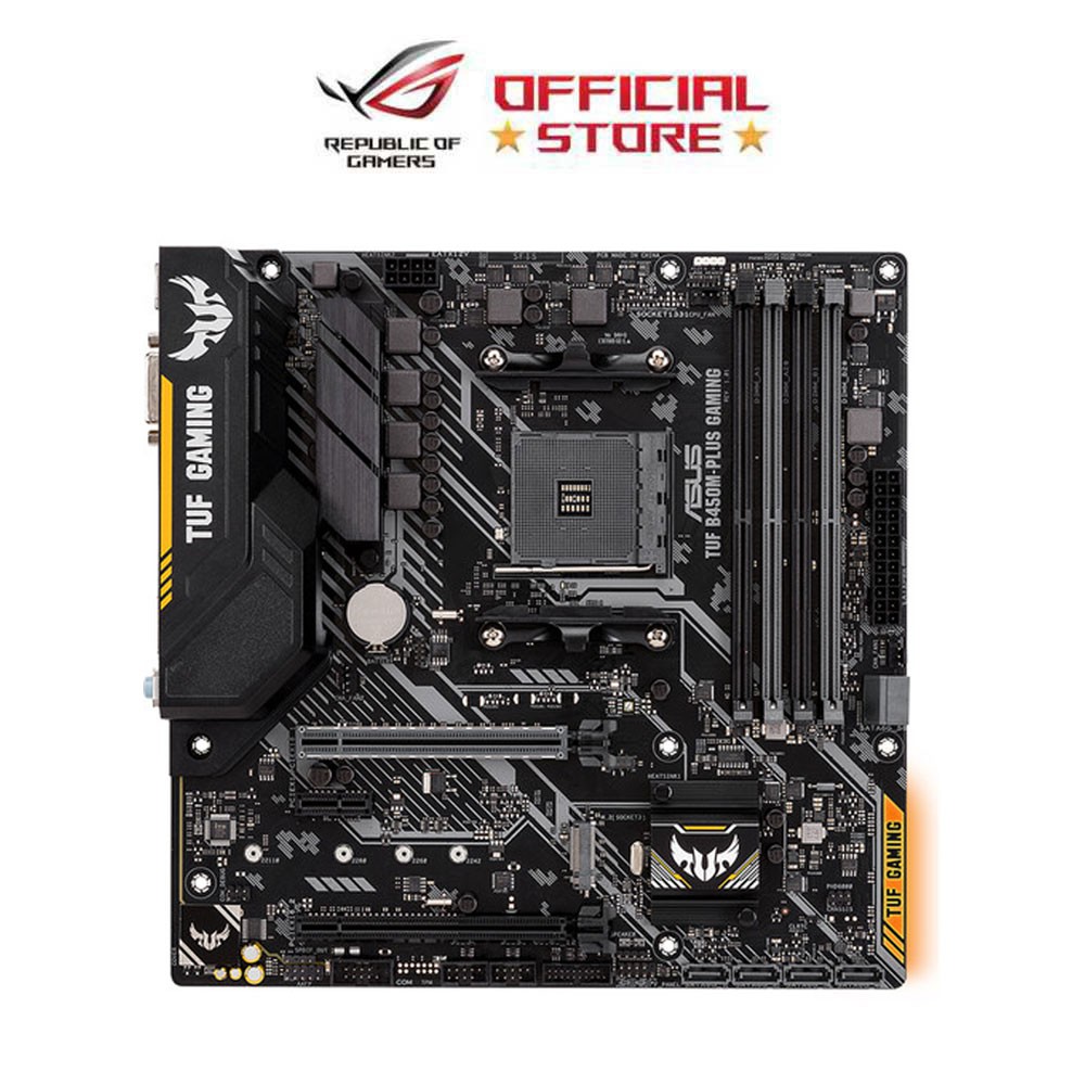 Asus TUF Gaming B450M-Plus, Aura Sync RGB, DDR4 4400MHz, MATX Gaming ...