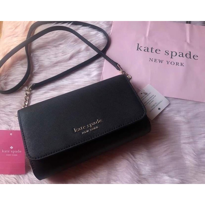 Original Kate Spade Black Cameron Small Flap Crossbody Bag | Shopee  Philippines