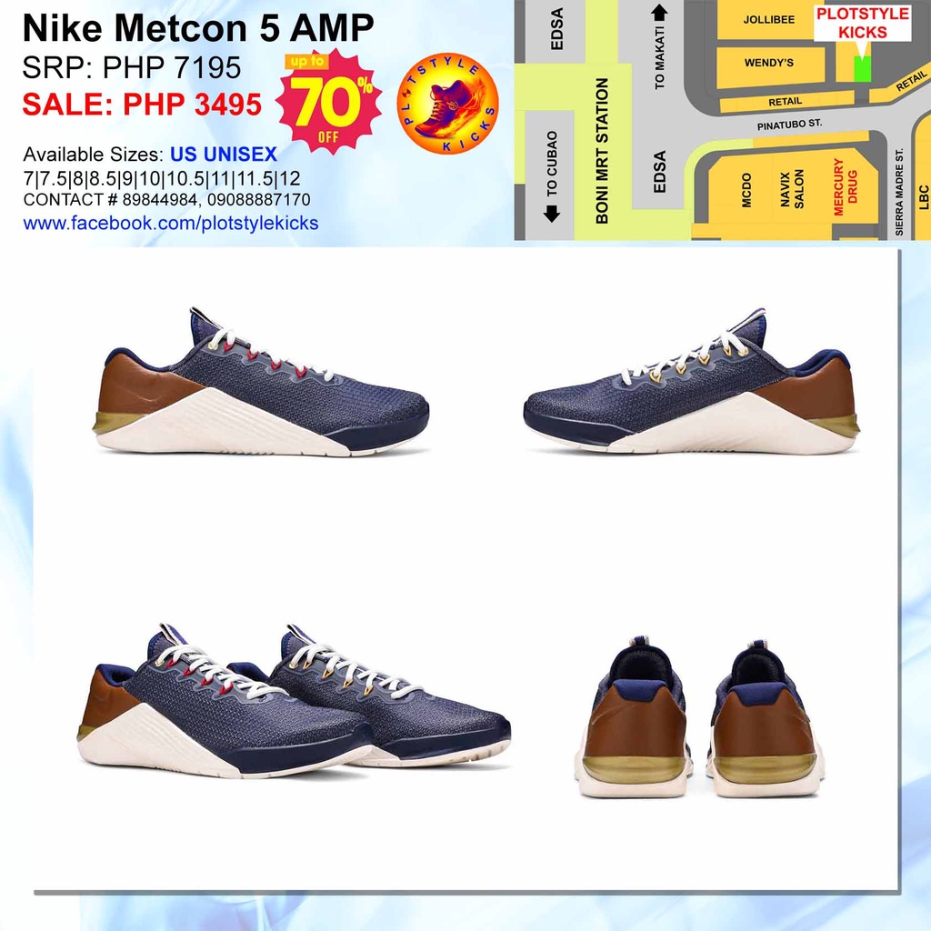 nike metcon 5 amp blue void
