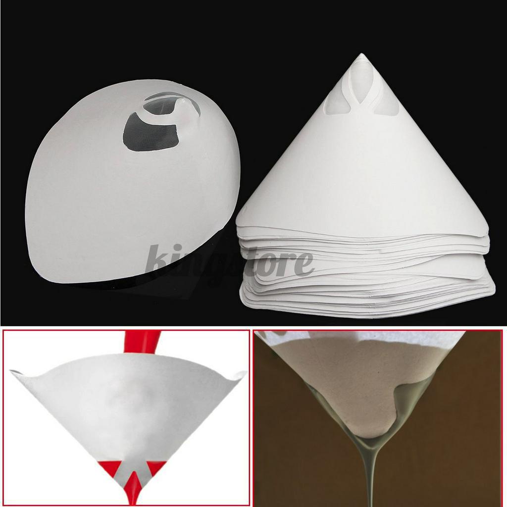 100 Micrometer Filter Fine Mesh Sieve Conical Paper Cikuso 50Pcs Paint Strainers 