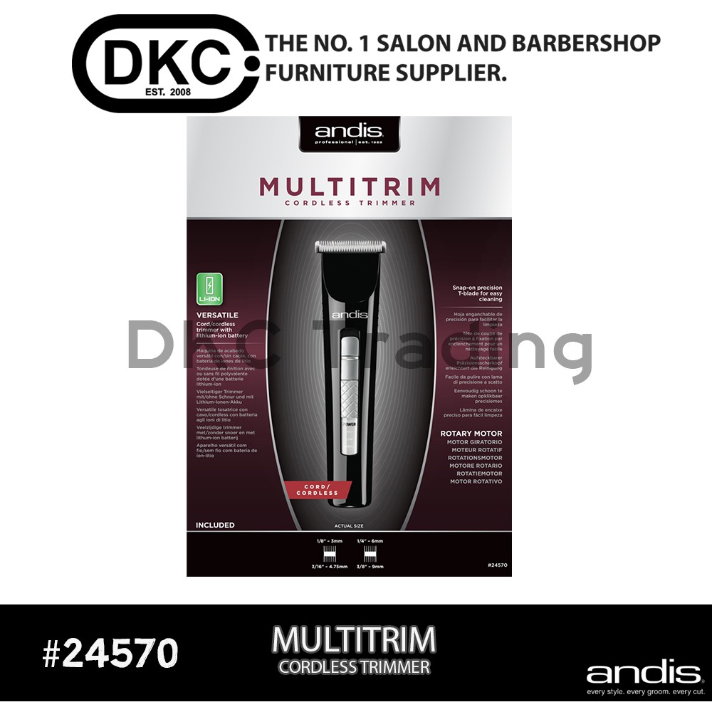 Dkc Andis Multitrim Cordless Trimmer 24570 Black Shopee