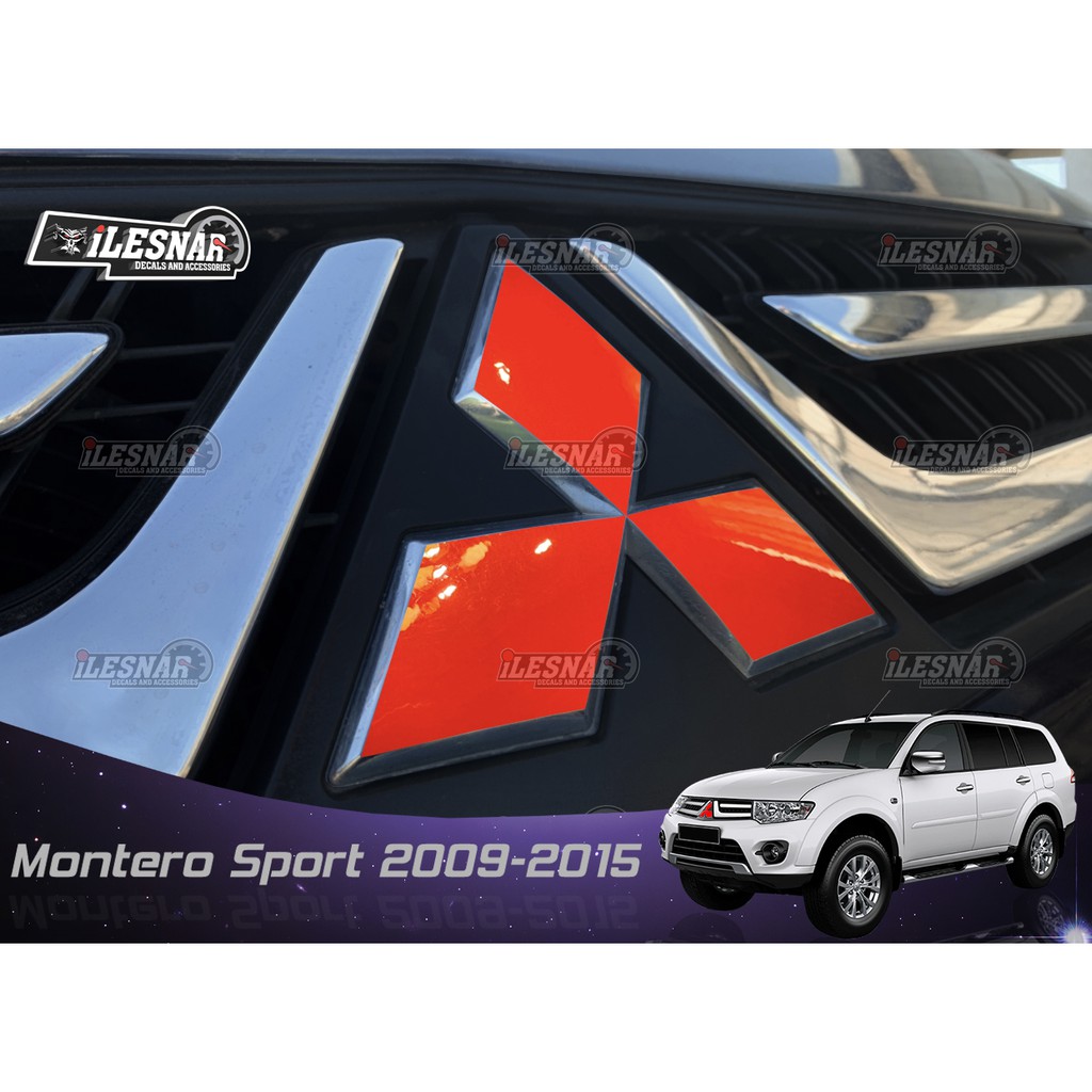 Mitsubishi Montero Sport 2009 2015 Front And Rear Logo Sticker Shopee