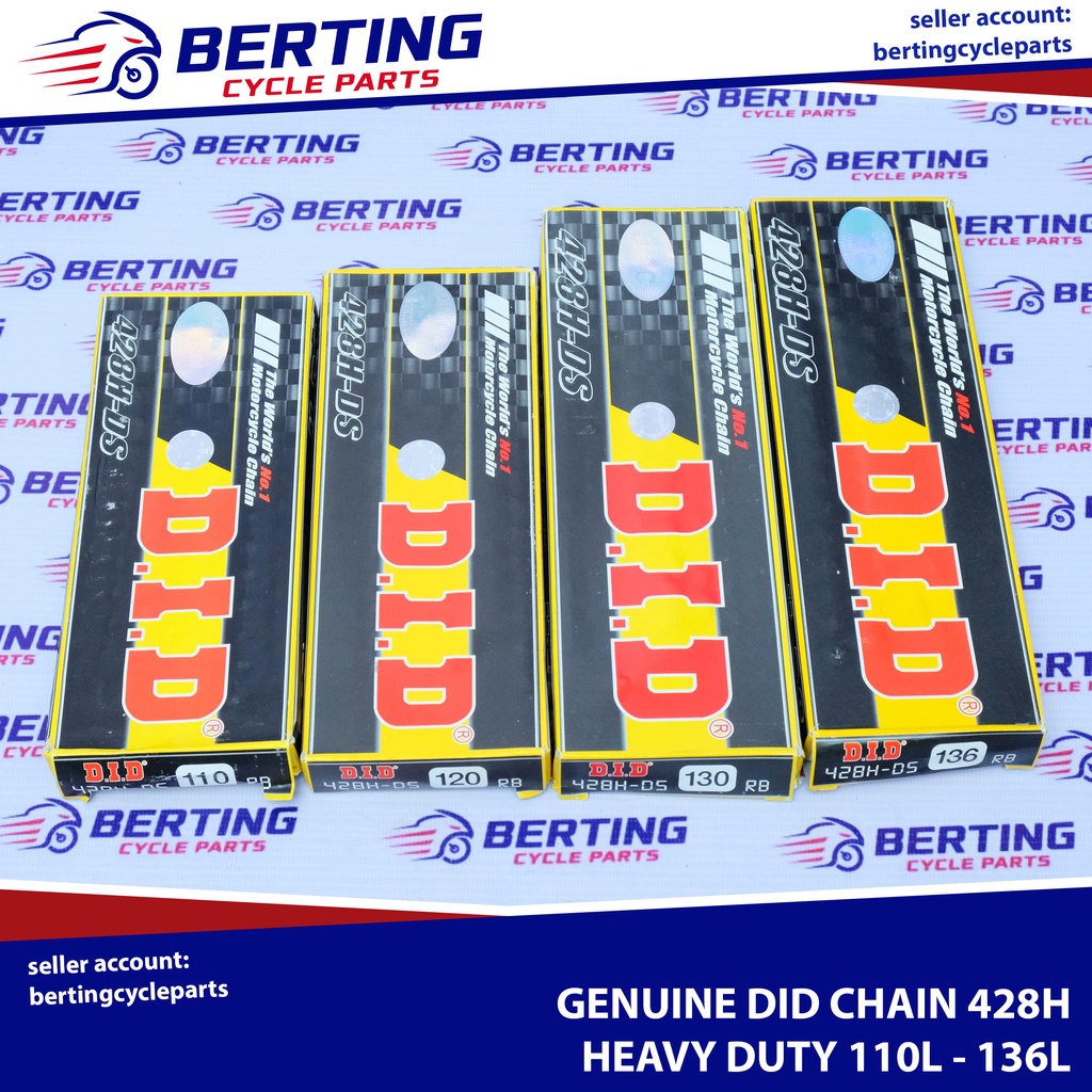 DID DRIVE CHAIN HEAVY DUTY 428H Genuine 110L 120L 130L 136L D.I.D ...