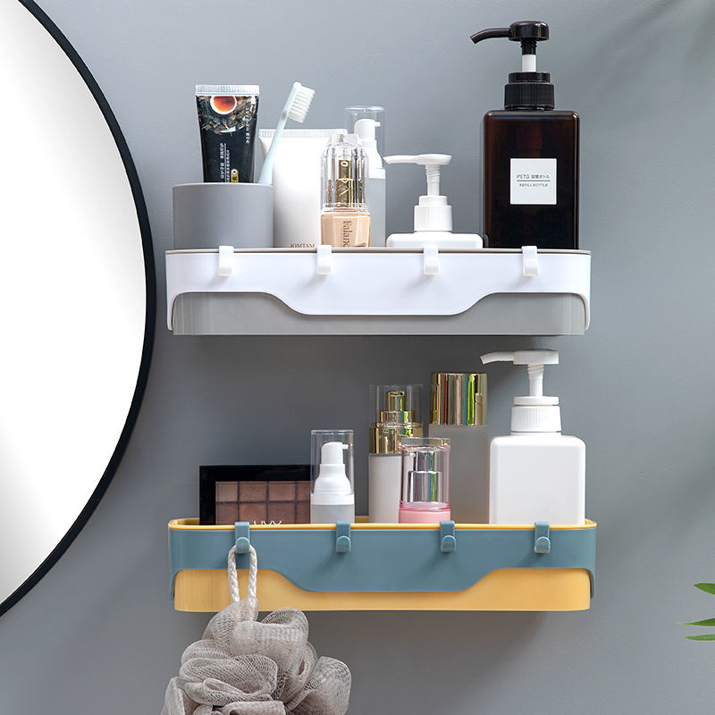 VIMI Nordic Bath Holder Bathroom Organizer Plastic Bathroom Shelf Wall