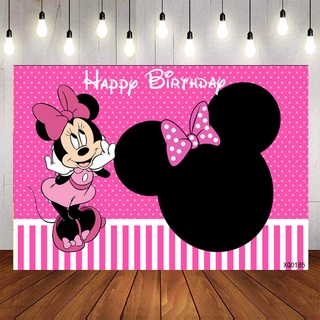 Minnie Mouse Backdrop For Photography Baby Shower Kids Pink Background ...