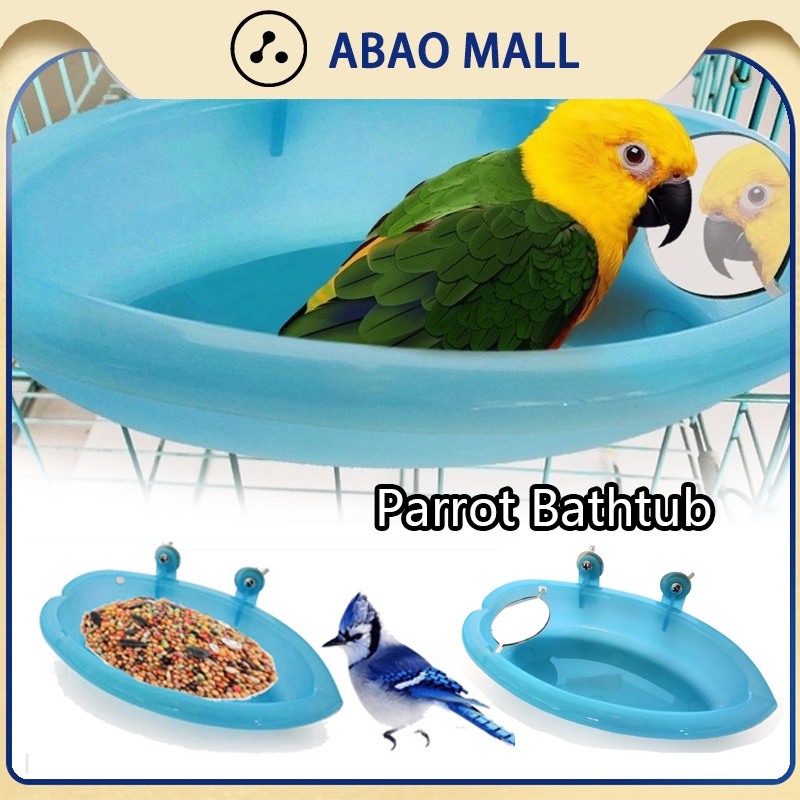 Milisten Pigeon Parrot Bathtub Metal Bird Bathtubs Pigeon Bath Tub Birds Supply Bird Shower Basin Bird Bath For Cage Pet Bathing Basin