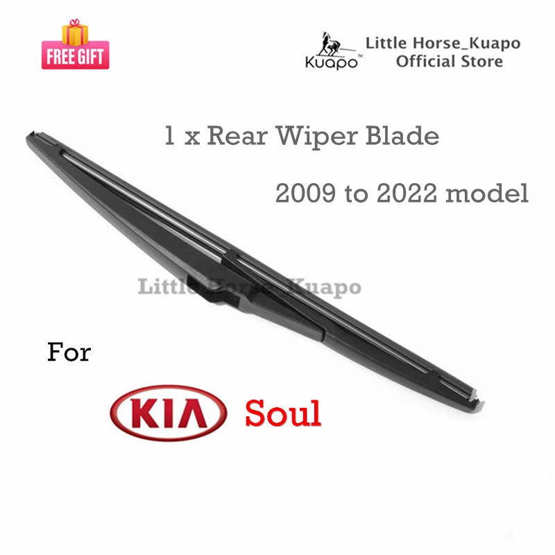 (Kuapo Quality) Kia Soul Rear Wiper Blade for 2009 to 2022 model SOUL Car Back Window Wipers