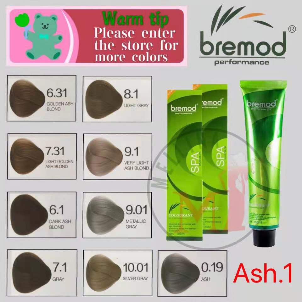 【RG】（Ash.1）bremod performance hair color 100ml Shopee