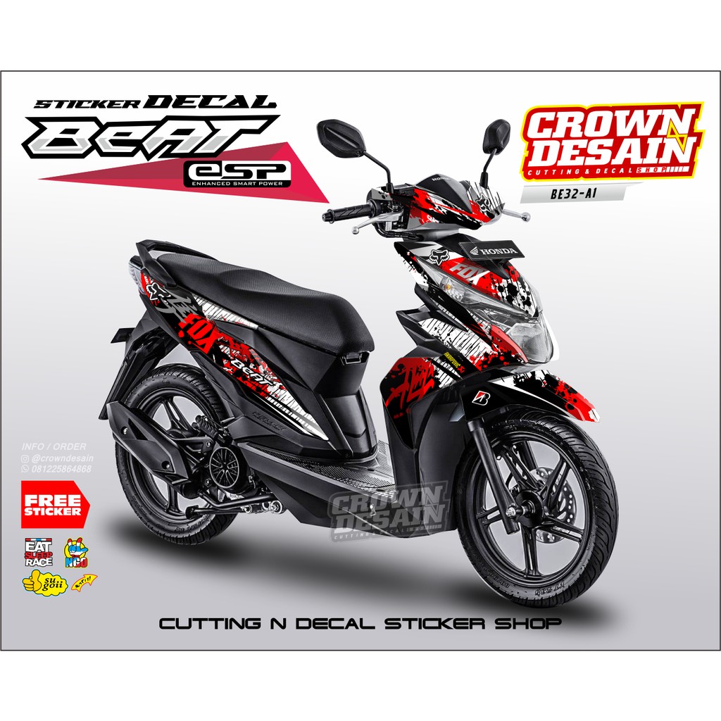 Striping Decals Honda Beat Esp Sticker Fullbody Beat Street Motif Fox ...