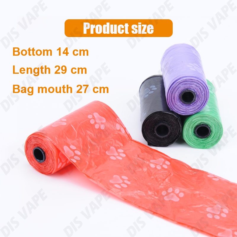 Pet Poop Bag Pet Printing Footprint Garbage Bag Disposable Trash Bag Dog Poop Bags(15 Bags Per Roll) #3