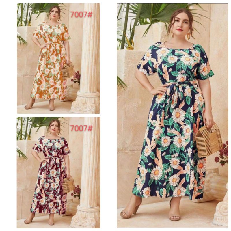 A7007 Bog sunflower Plus size Dress (FIT TO XL) | Shopee Philippines