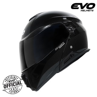 evo helmet dual visor matte black