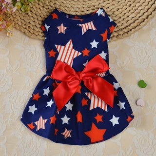 Polyester Clover Printed Pet Princess Sundress Printing Multicolor Pet Dress Cute For Small Medium Dog Cats Pet Dressing #4