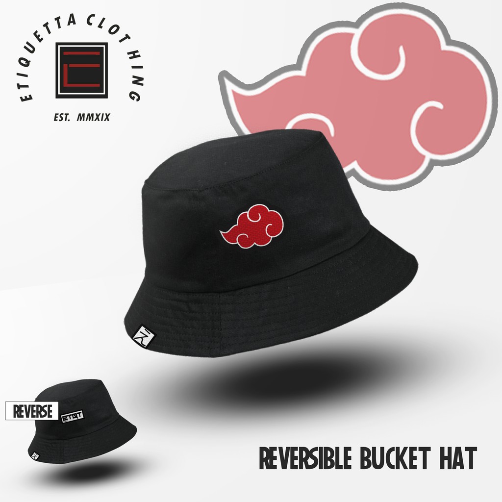 ETQTCo. Anime Waway / Bucket Hat Akatsuki Logo Shopee Philippines