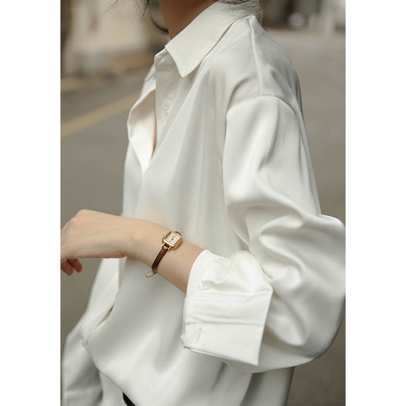 silk satin ladies shirts