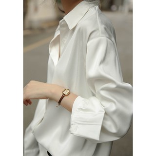 satin white shirt for ladies