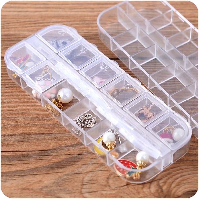 Fashion Earrings Mini Accessories Jewellery Organizer Container Plastic