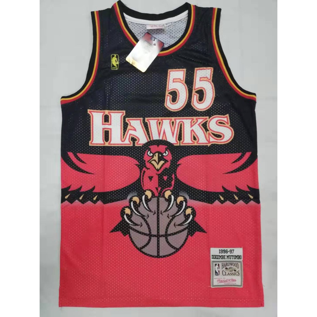 NBA Hawks 55 Dikembe Mutombo Basketball 