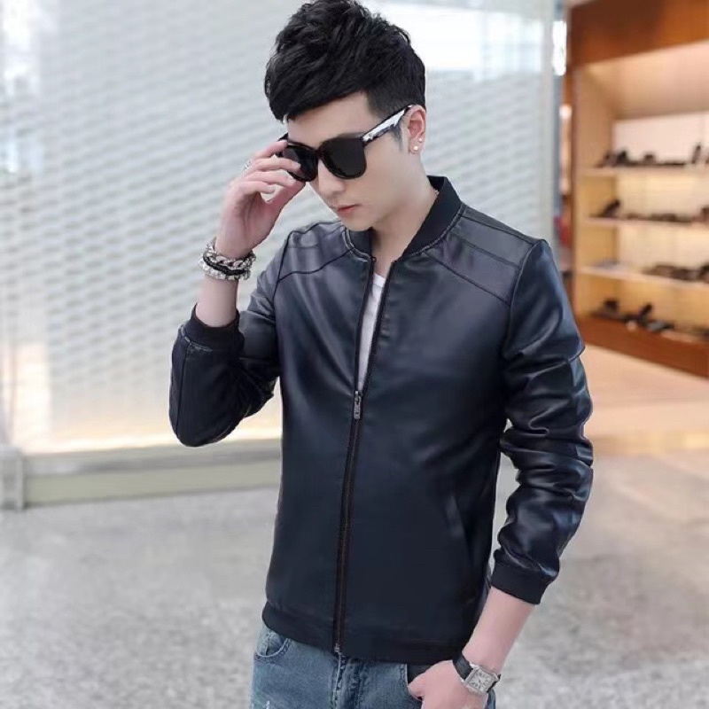 New Classic korean Leather Jacket for unisex (788) | Shopee Philippines