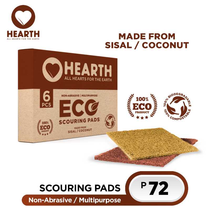 Hearth Eco Scouring Pad by 6s (Ecofriendly Scouring Pad, NonScratch