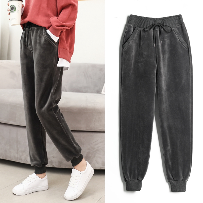 velvet loose pants