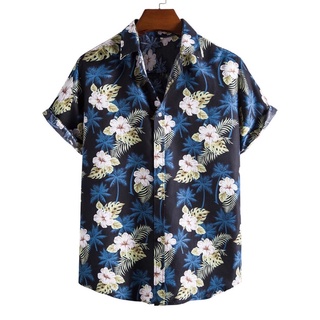 Hawaiian Polo Shirt For Men Floral Style | Shopee Philippines