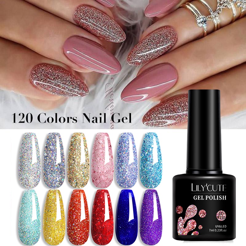 Born Pretty Rose Gold Glitter Gel Nail Polish Nude Color Semi Permanent  Soak Off Uv Varnish Base Top Coat Art 7ml | Shopee Philippines