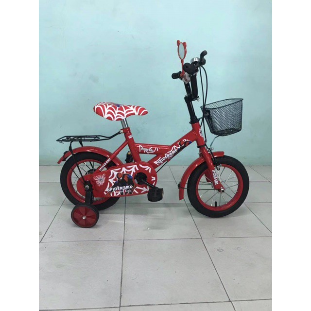 spiderman bike with training wheels