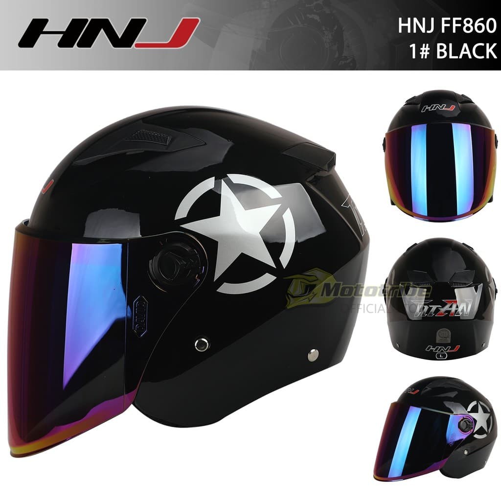 HNJ FF860 UNISEX HALF FACE HELMET Shopee Philippines